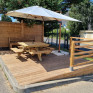 Terrasse en bois ou grès cérame