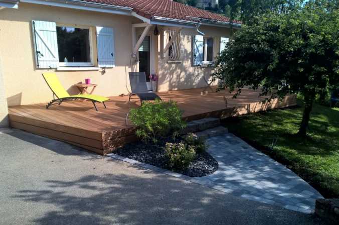 Rénovation et agrandissement d’une terrasse à Denicé