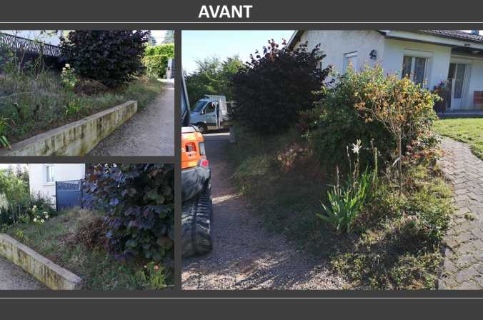 Enrochement de talus et allée à Limas (1re partie)