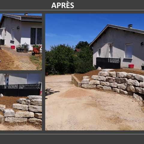 Chantier réalisé par VERT AVENIR PAYSAGE à LIMAS : 1ère partie